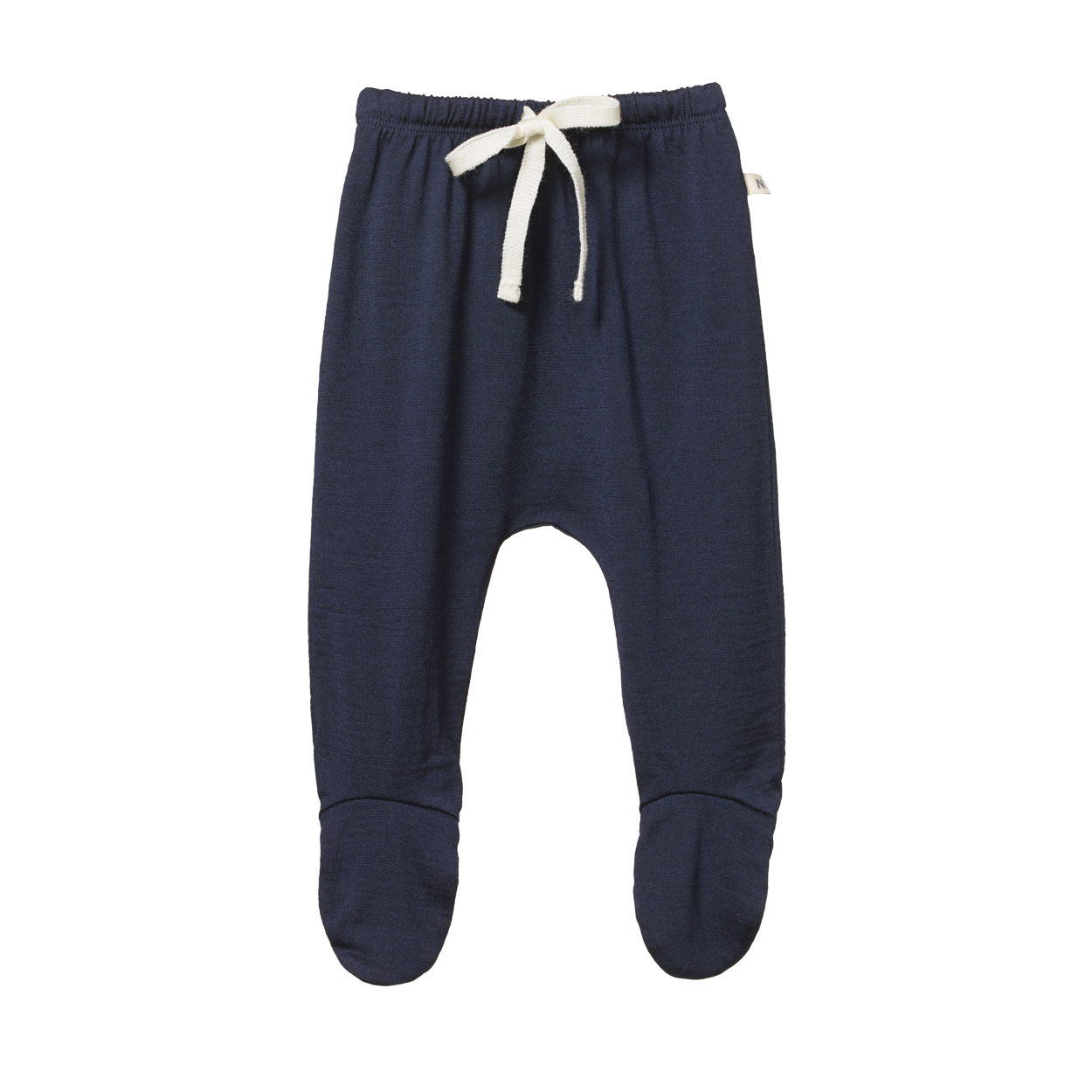 Nature Baby Merino Essential Footed Rompers - Navy