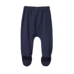 Nature Baby Merino Essential Footed Rompers - Navy