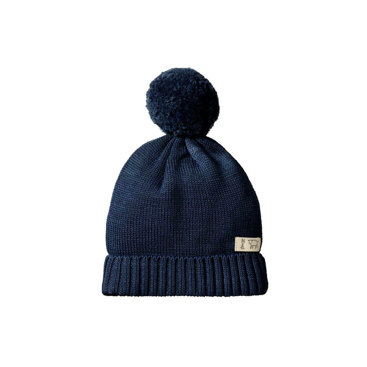 Nature Baby Alpine Pom Pom Beanie - Navy