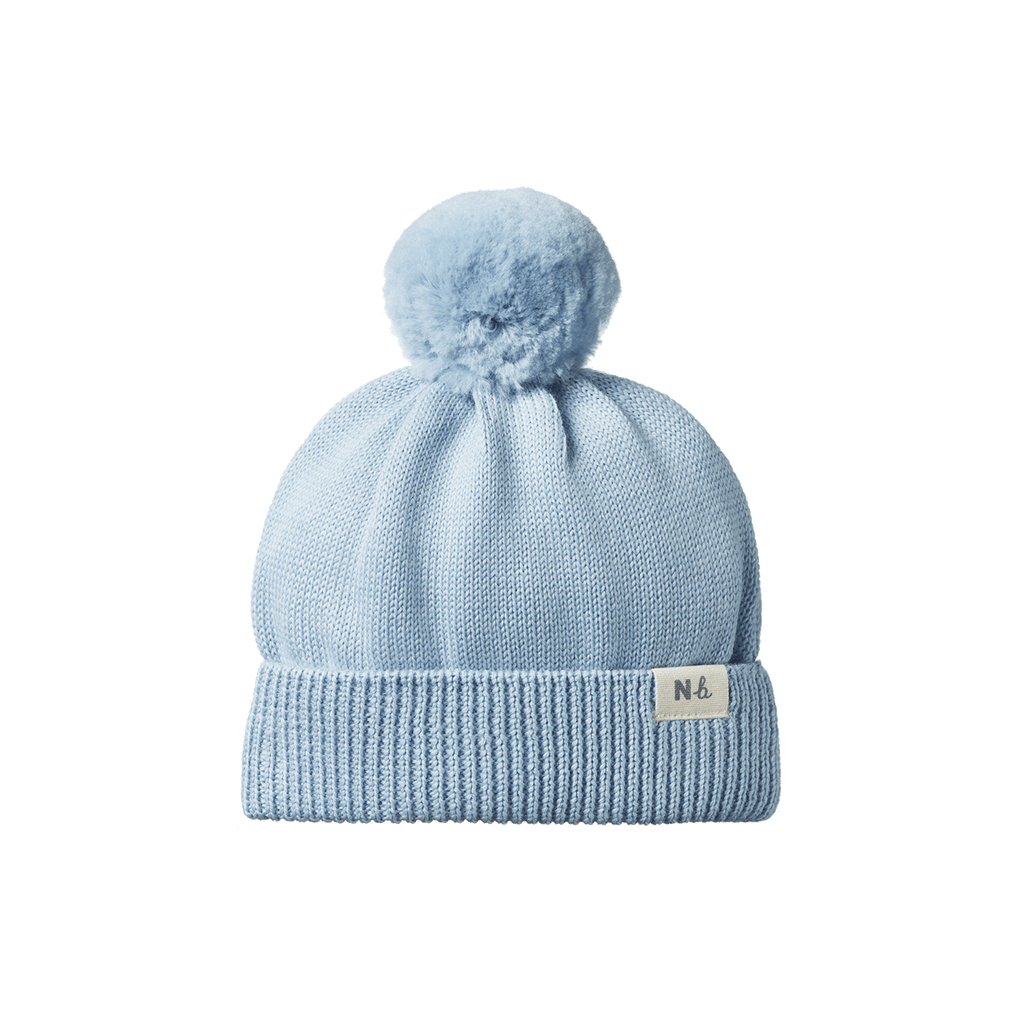 Nature Baby Alpine Pom Pom Beanie - Celestial Blue
