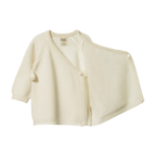 Merino Wool Knit Kimono Jacket - Natural