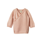 Nature Baby Merino Knit Kimono Jacket - Rose Dust