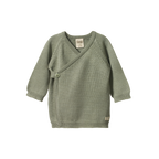 Nature Baby Merino Knit Kimono Jacket - Seedling