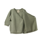 Nature Baby Merino Knit Kimono Jacket - Seedling