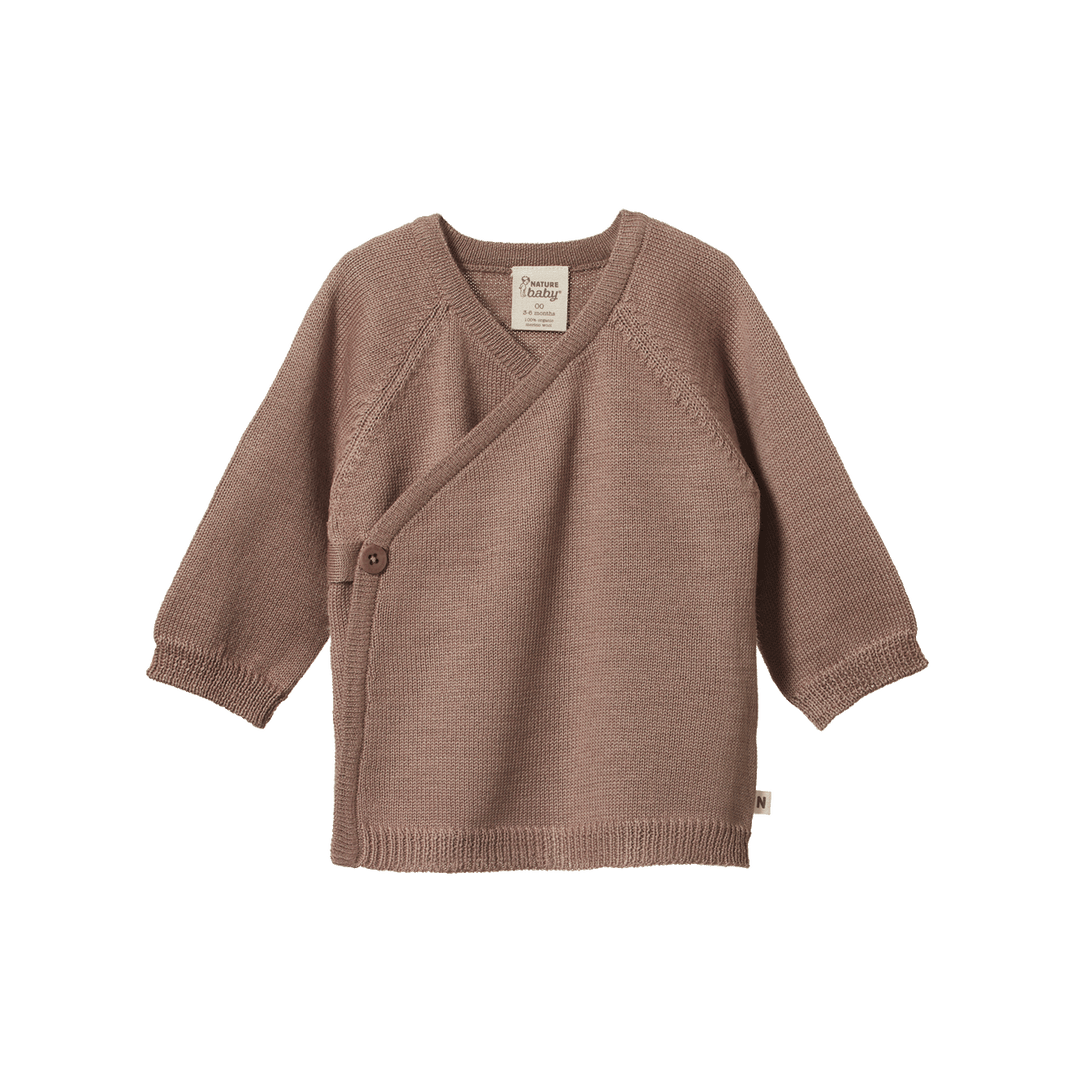 Nature Baby Merino Knit Kimono Jacket - Sparrow