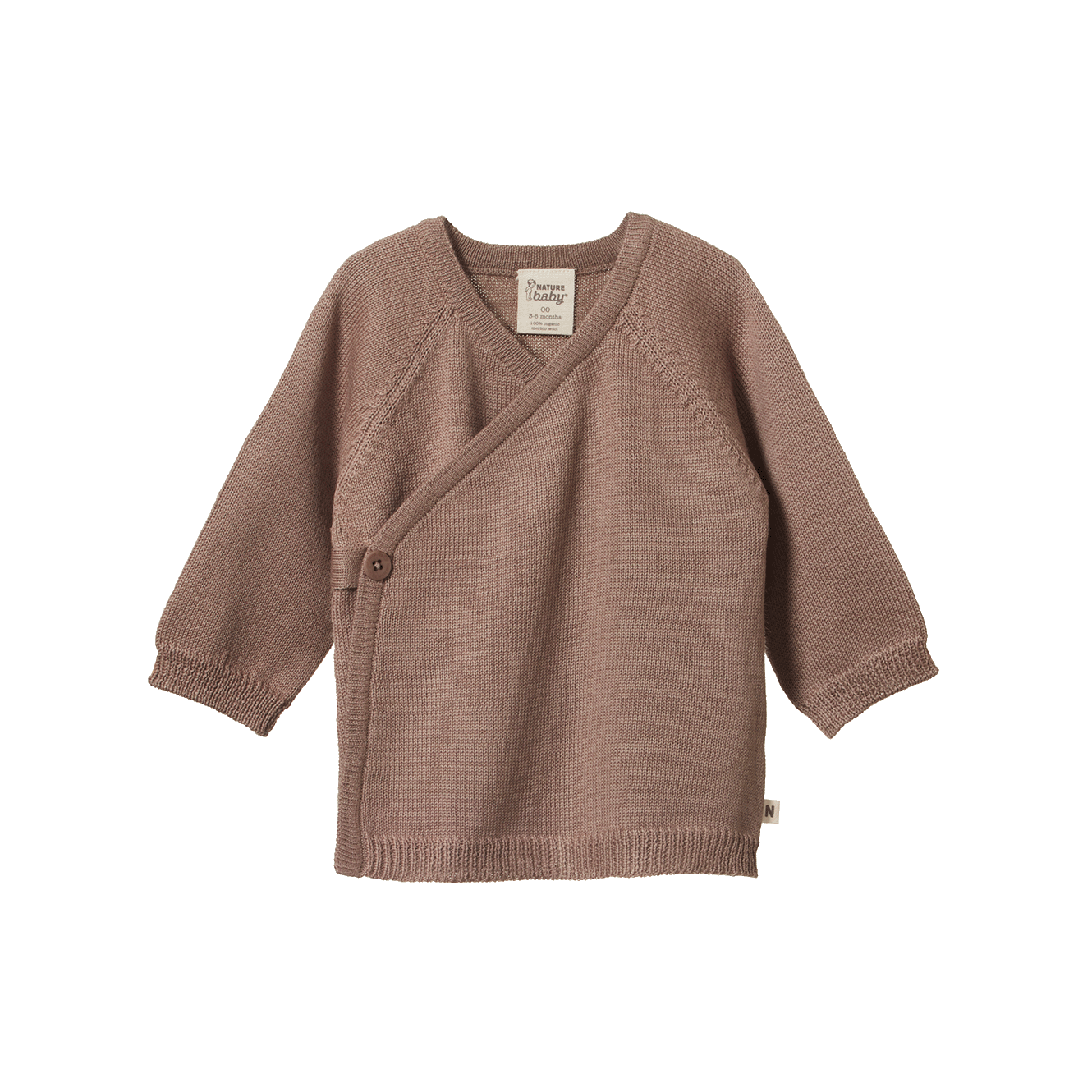 Nature Baby Merino Knit Kimono Jacket - Sparrow