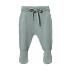 Merino Knit Footed Rompers - Sage