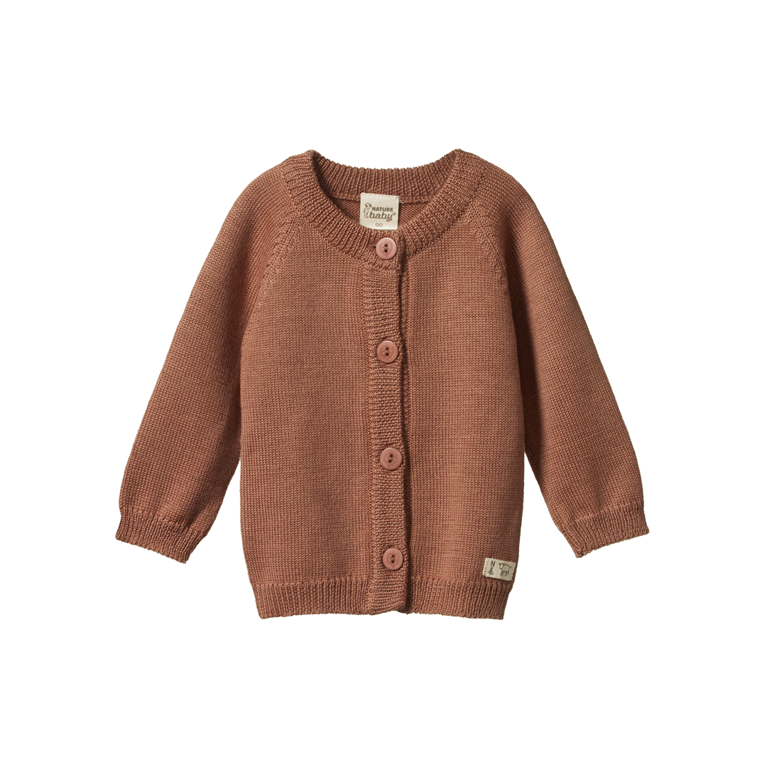 Nature Baby Merino Knit Cardigan - Hazelnut