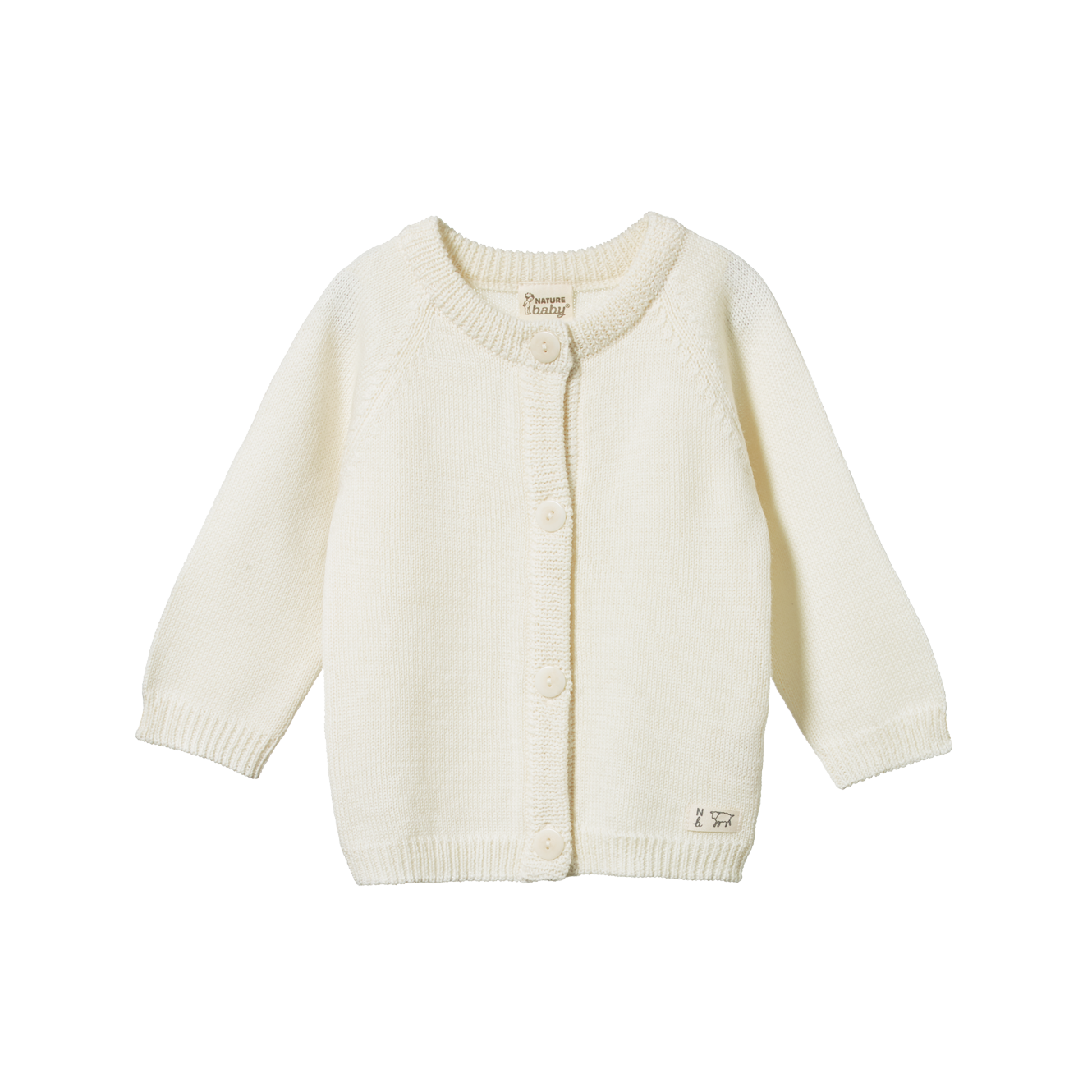 Nature Baby Merino Knit Cardigan - Natural