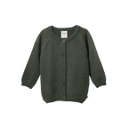 Merino Knit Cardigan - Thyme