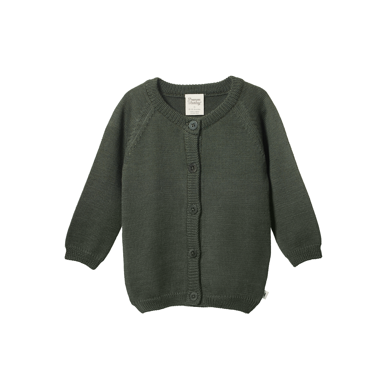 Nature Baby Merino Knit Cardigan - Thyme