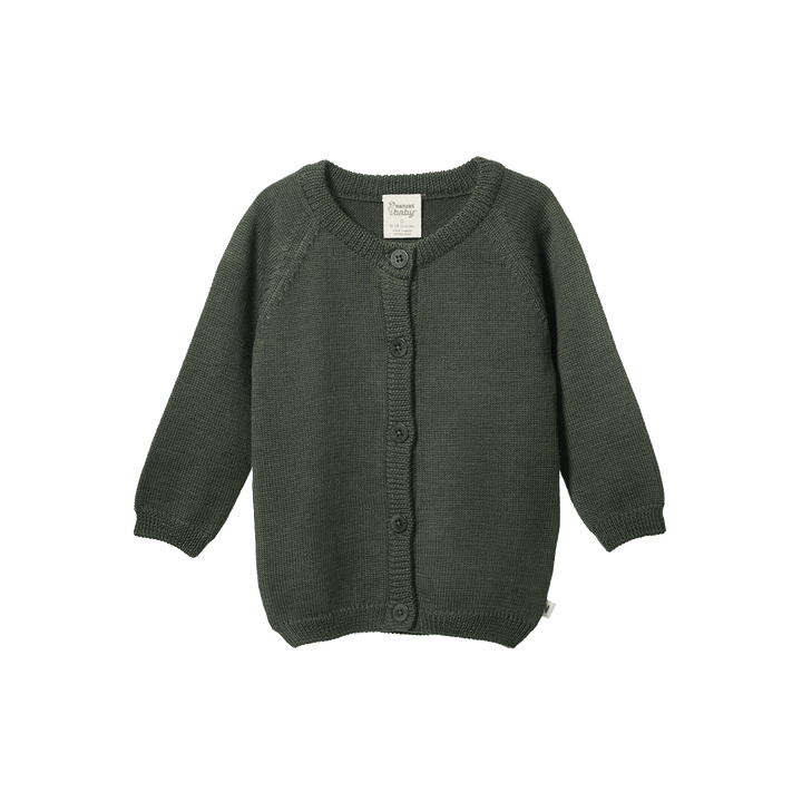 Nature Baby Merino Knit Cardigan - Thyme