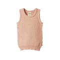 Merino Knit Vest - Rose Dust Chunky Knit