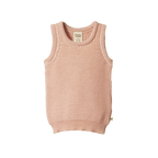Merino Knit Vest - Rose Dust Chunky Knit