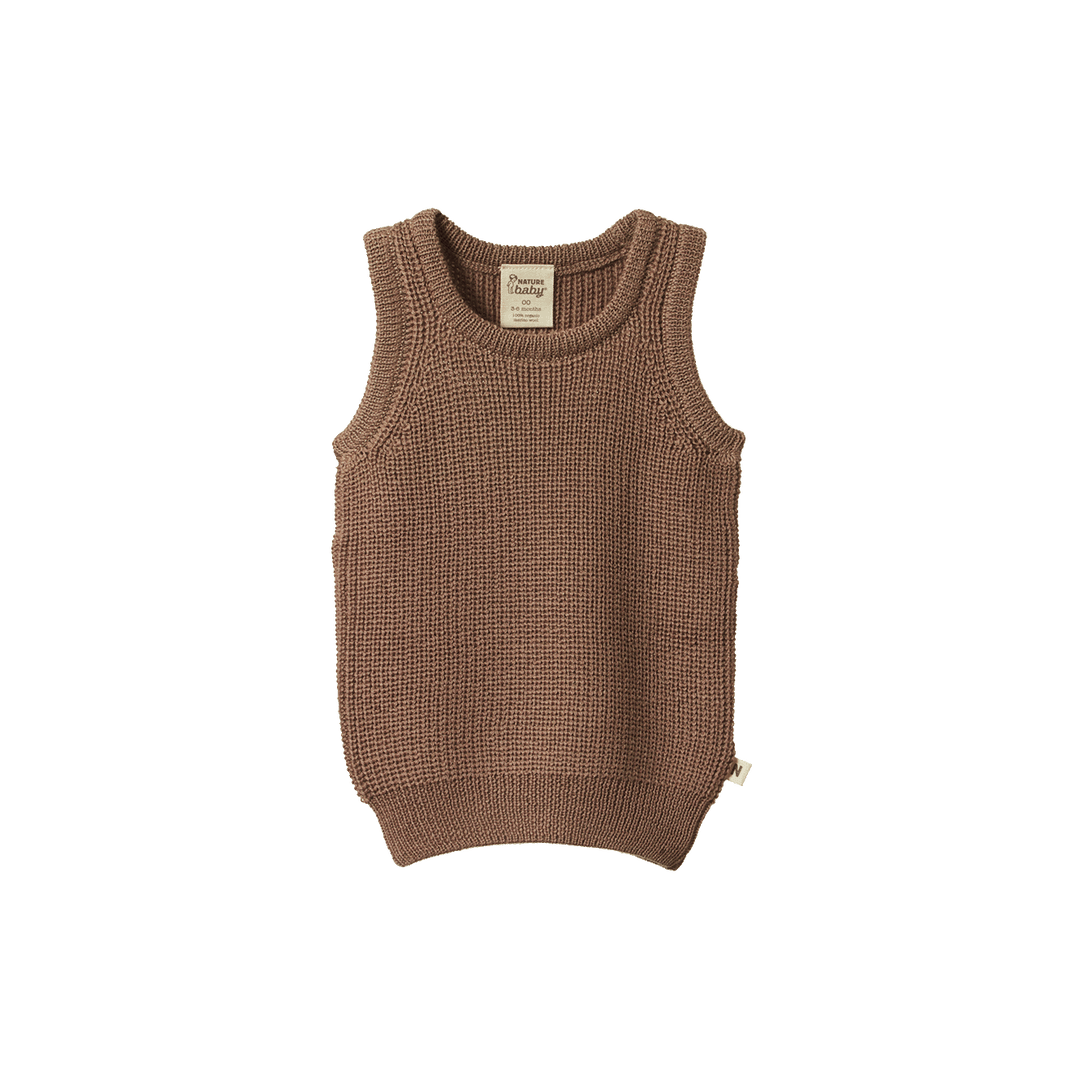 Nature Baby Merino Knit Vest - Sparrow Chunky Knit