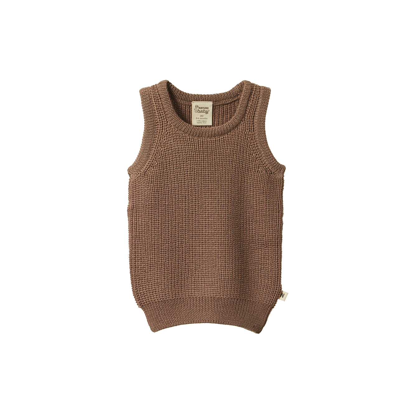 Nature Baby Merino Knit Vest - Sparrow Chunky Knit