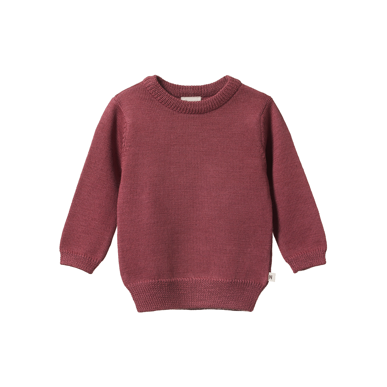 Merino Knit Pullover - Rhubarb