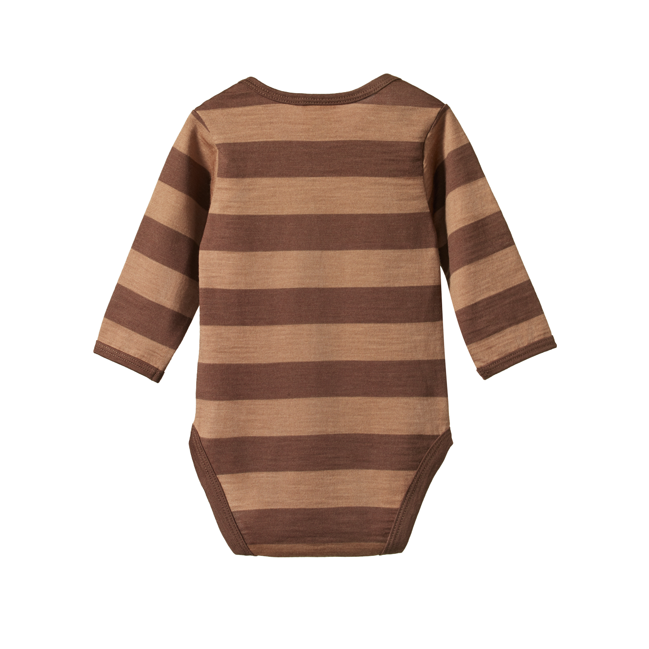 Nature Baby Merino Essentials Long Sleeve Bodysuit - Bear Bold Stripe