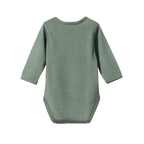 Nature Baby Merino Essentials Long Sleeve Bodysuit - Nettle