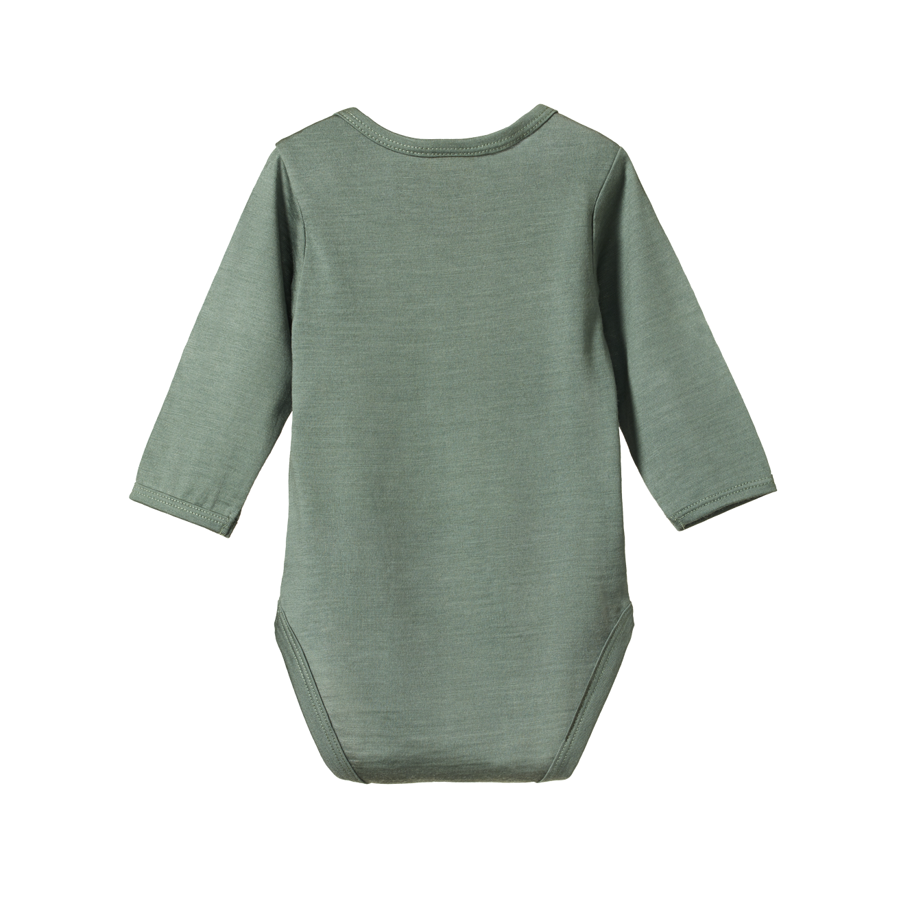 Nature Baby Merino Essentials Long Sleeve Bodysuit - Nettle