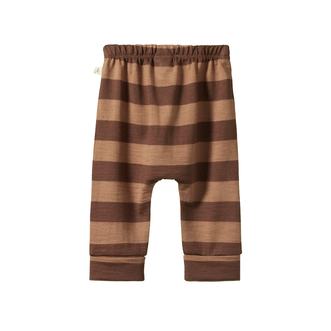 Nature Baby Merino Essentials Drawstring Pants - Bear Bold Stripe