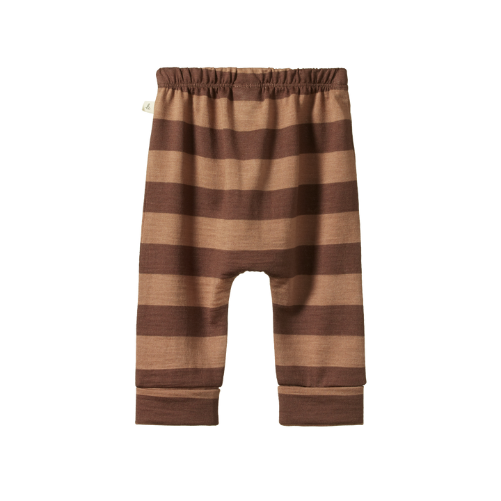 Nature Baby Merino Essentials Drawstring Pants - Bear Bold Stripe