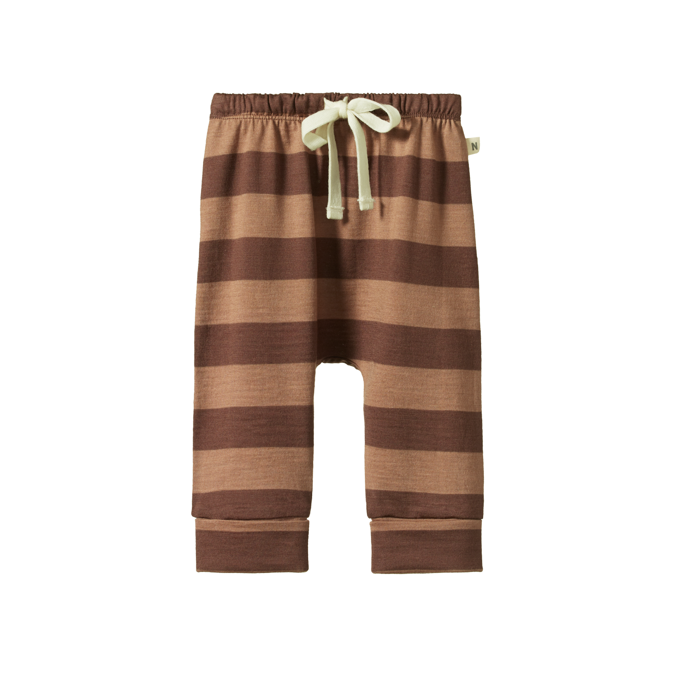 Nature Baby Merino Essentials Drawstring Pants - Bear Bold Stripe