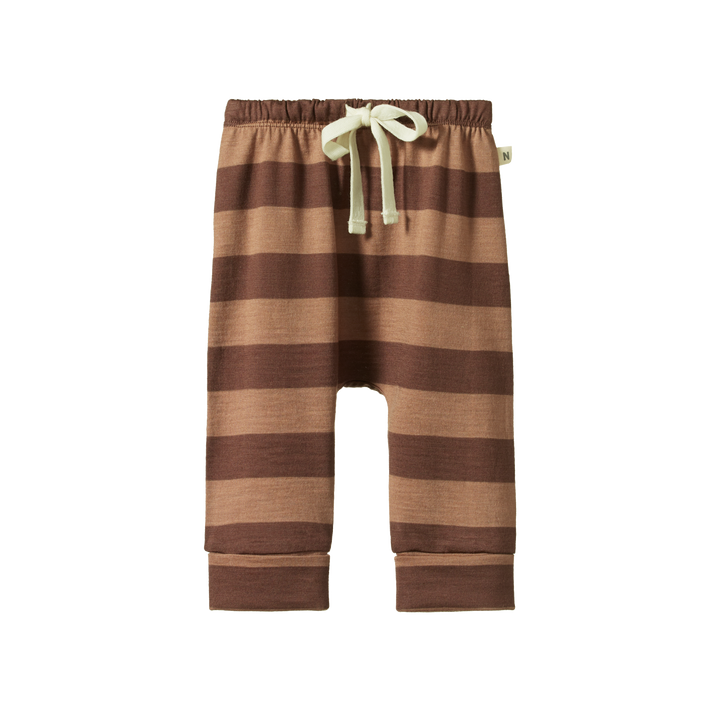 Nature Baby Merino Essentials Drawstring Pants - Bear Bold Stripe