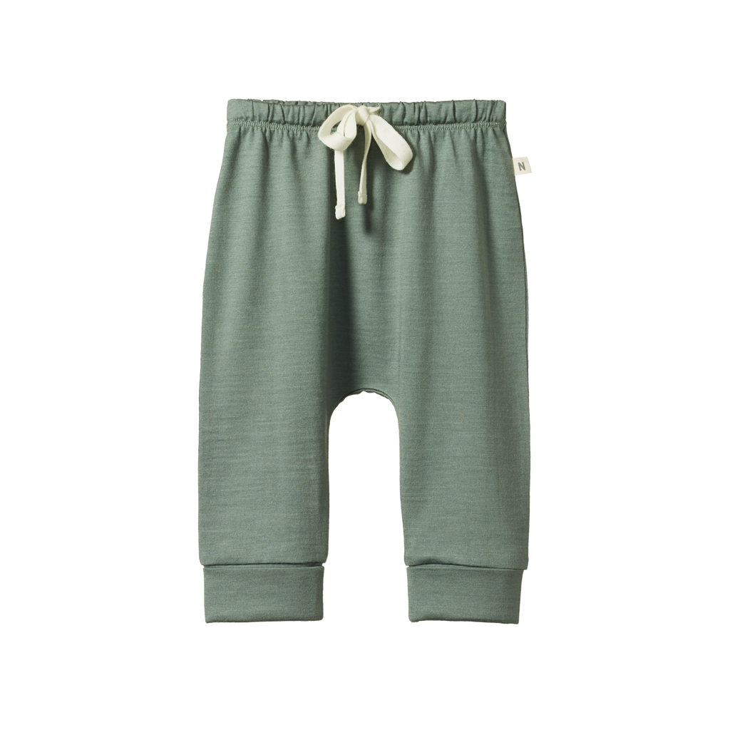 Nature Baby Merino Essentials Drawstring Pants - Nettle