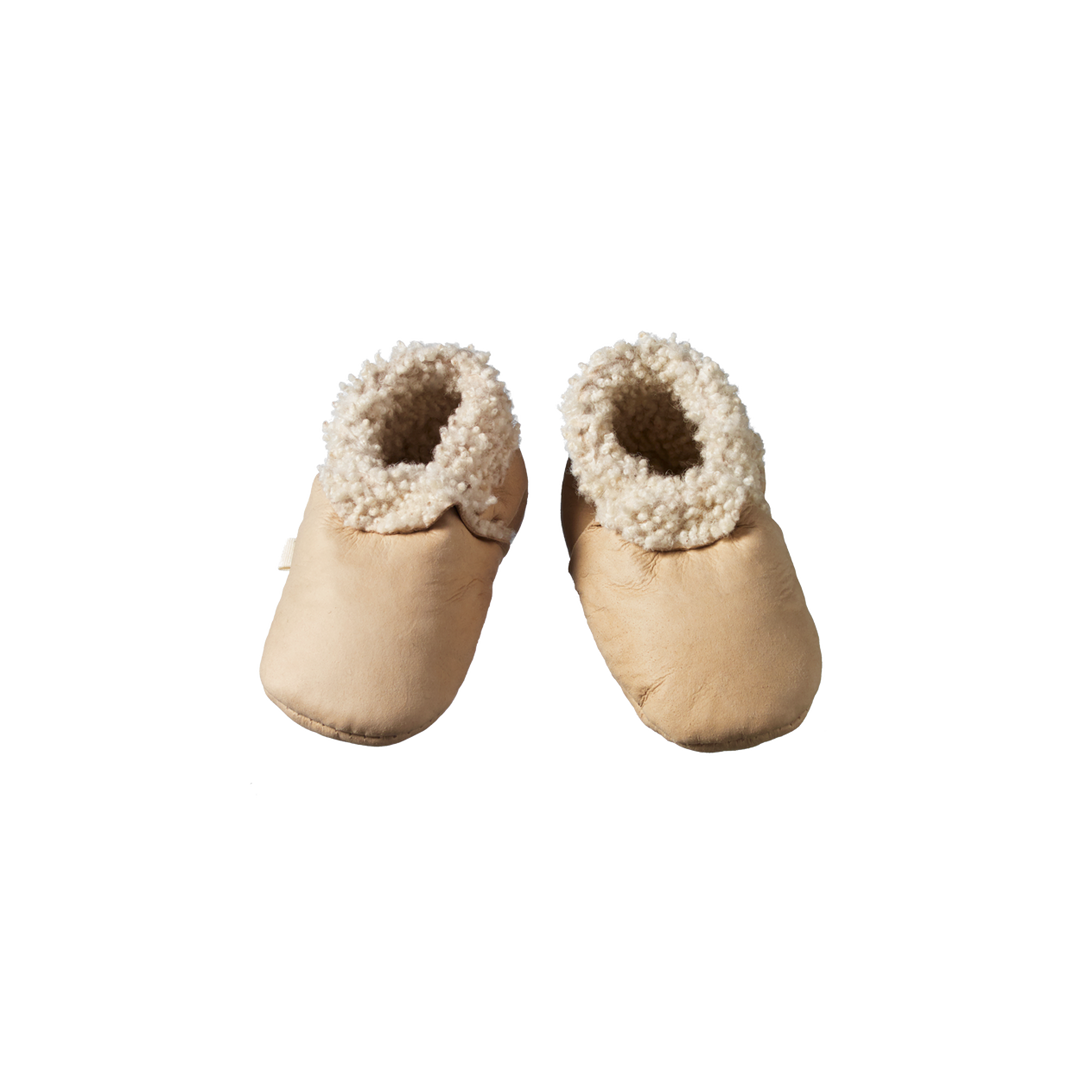 Nature Baby Lambskin Booties - Cream