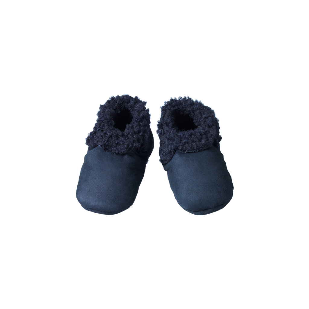 Nature Baby Lambskin Booties - Navy