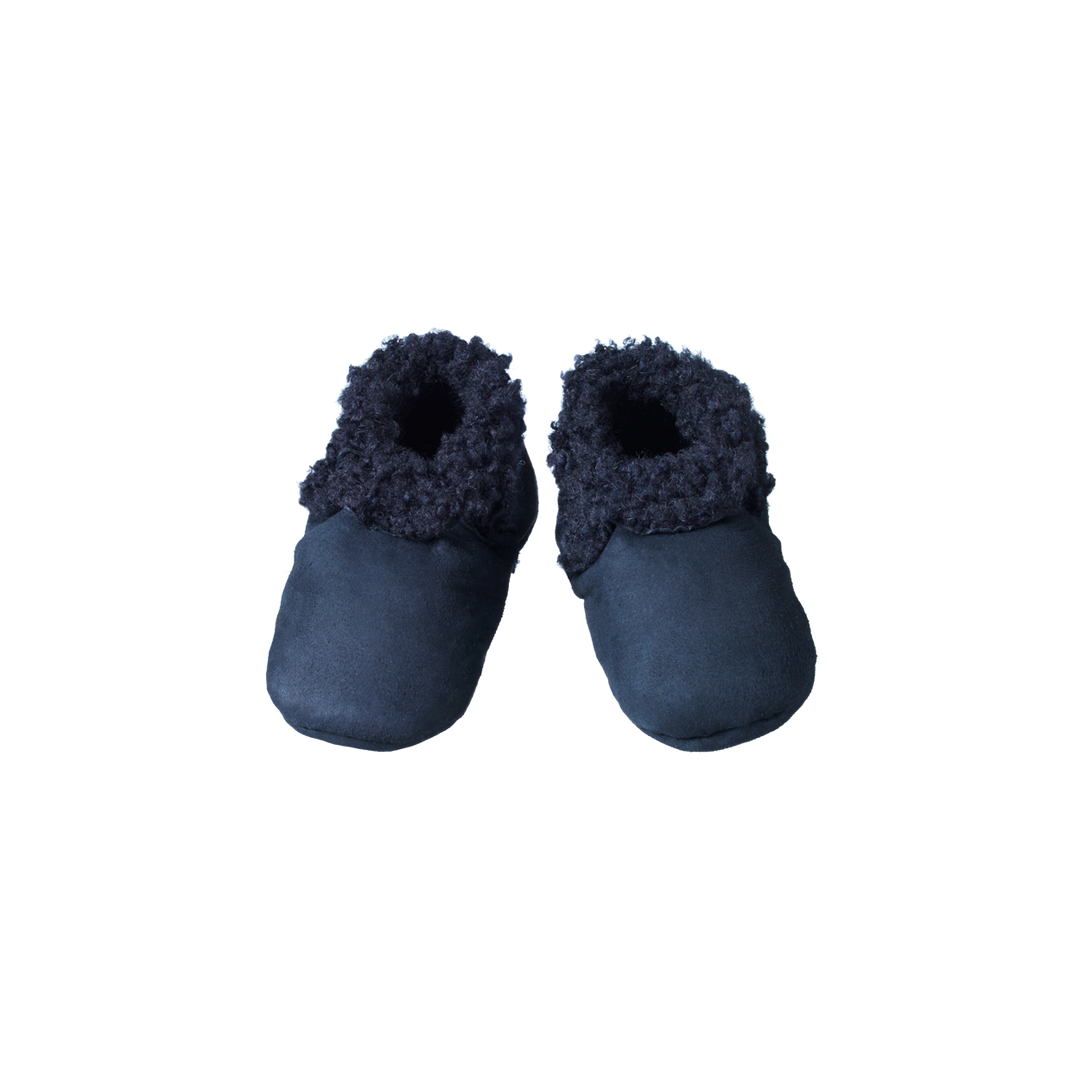 Nature Baby Lambskin Booties - Navy