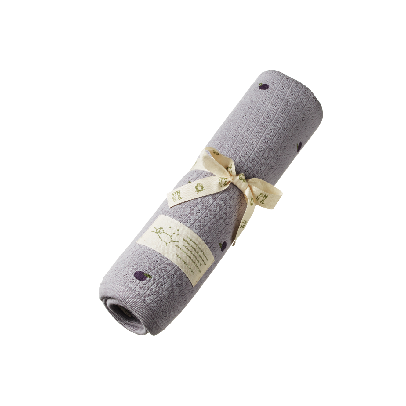 Nature Baby Wrap Pointelle - Petite Plum Print
