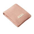 Nature Baby Merino Knit Bassinet Blanket - Rose Dust