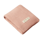 Nature Baby Merino Knit Bassinet Blanket - Rose Dust