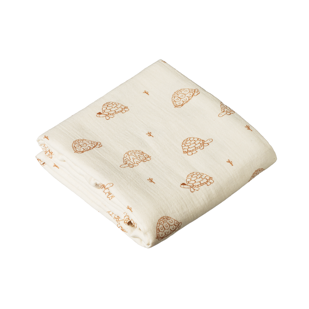 Nature Baby Muslin Wrap - Tortoise Print Muslin