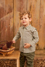 Ira Button Up - Thyme Check