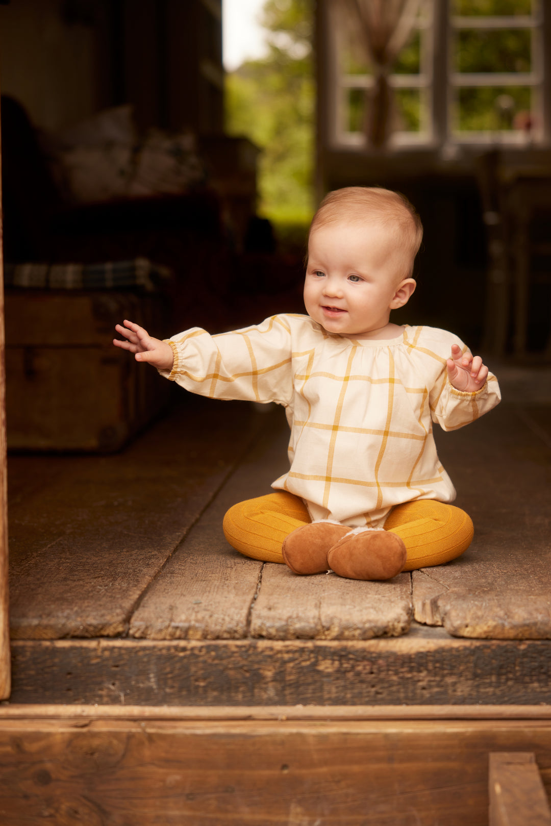 Nature Baby Meadow Bodysuit Gingham - Picnic Check