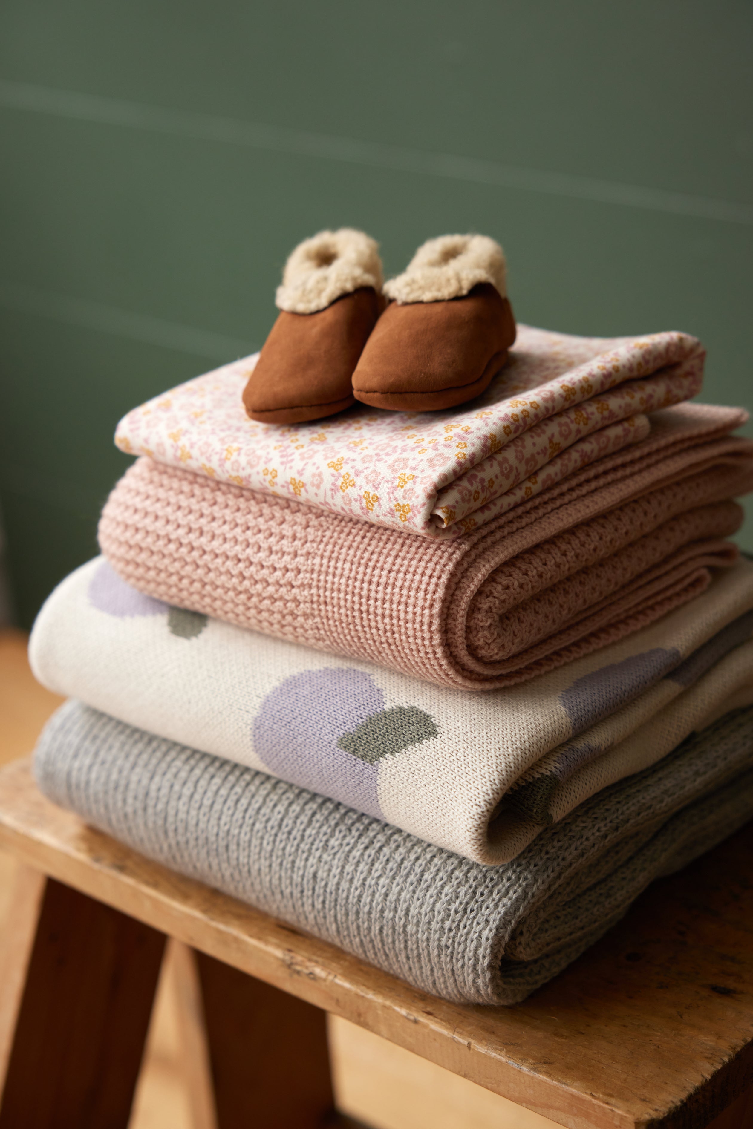 Nature Baby Cot Dune Blanket Grande Plum Kit Daisy and Hen