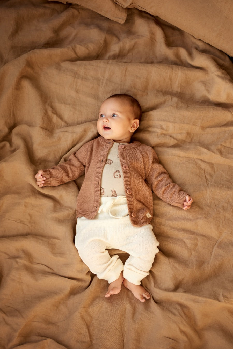 Nature Baby Merino Knit Cardigan - Hazelnut