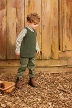 Merino Knit Vest - Thyme Chunky Knit