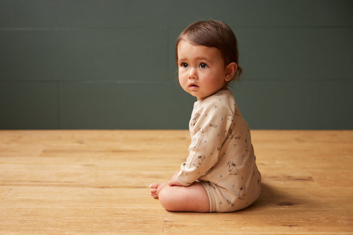 Nature Baby Long Sleeve Bodysuit - Forest Friends Print