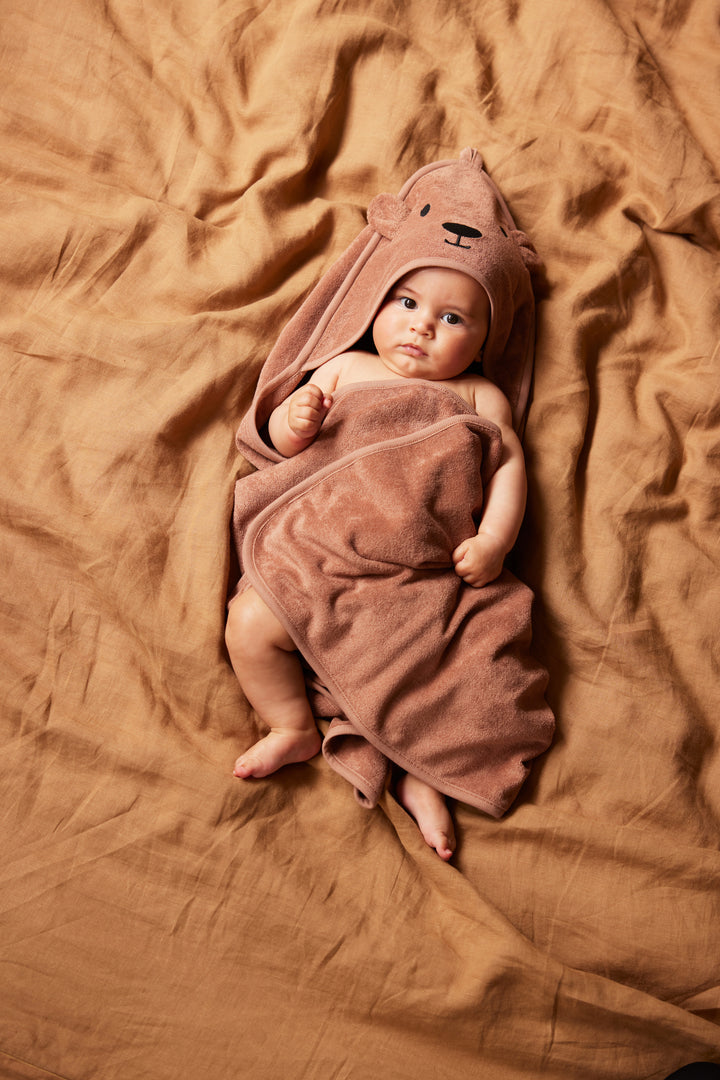 Nature Baby Bear Hooded Towel - Hazelnut