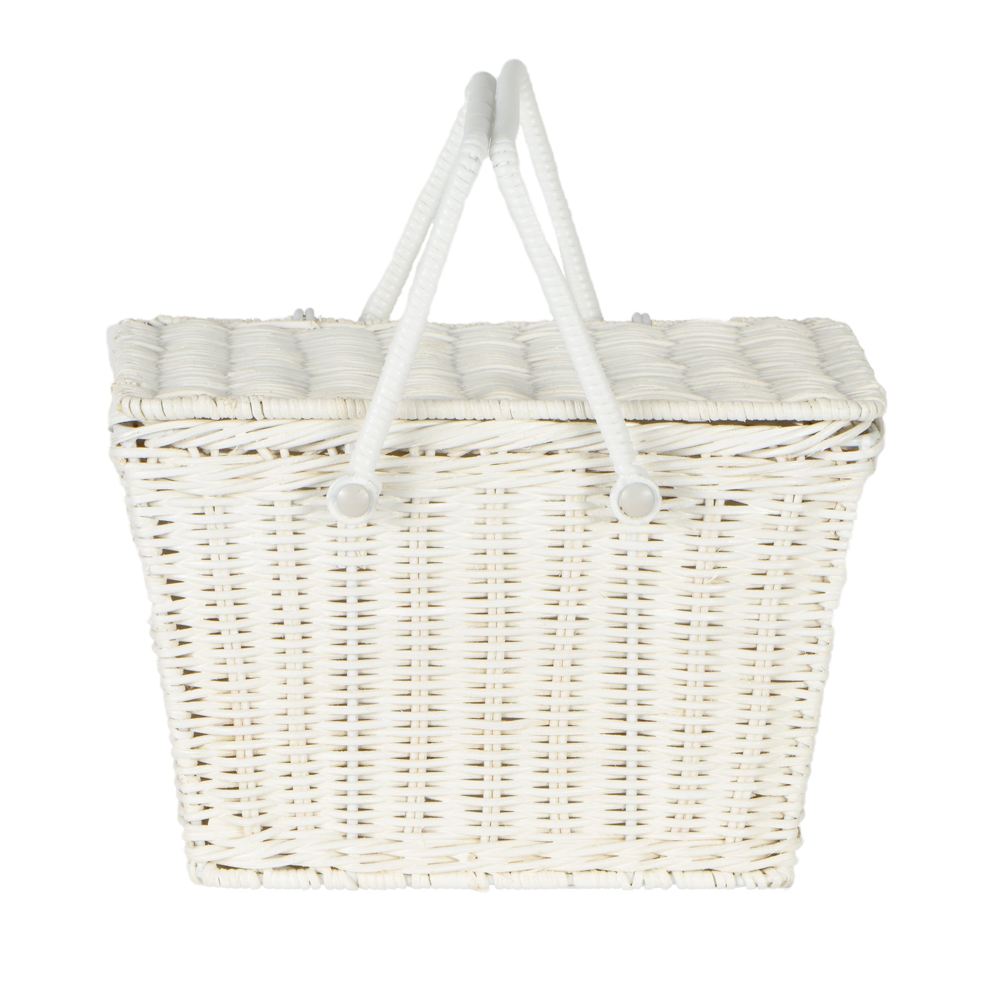 Rattan Piki Basket - White