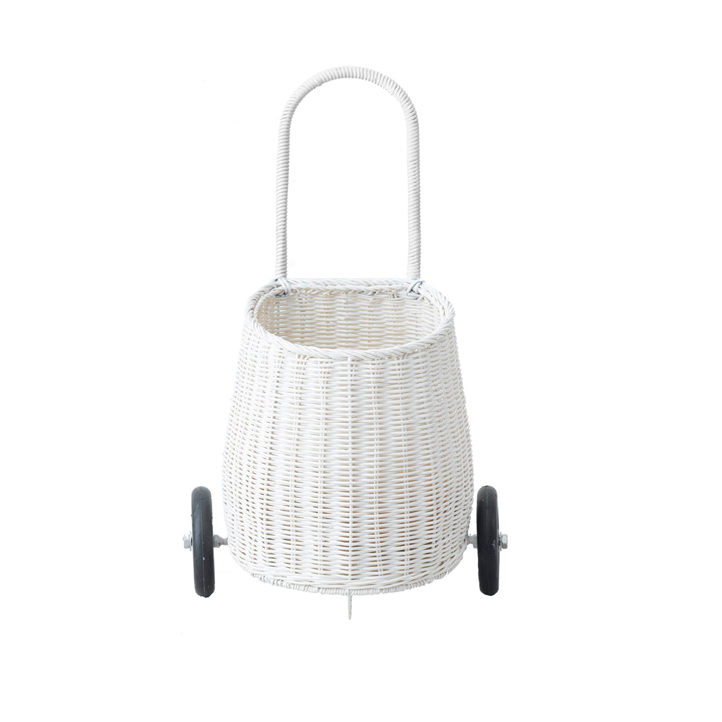 Rattan Luggy Basket - White