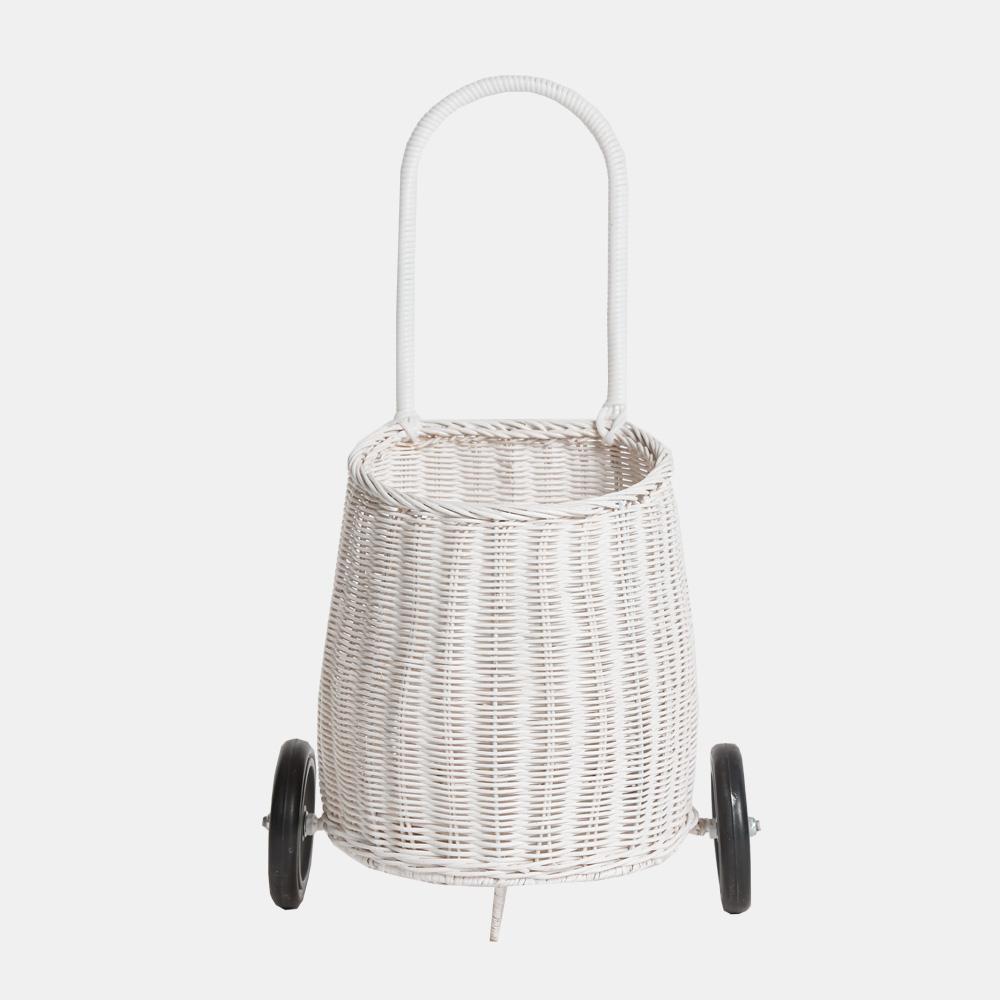 Rattan Luggy Basket - White