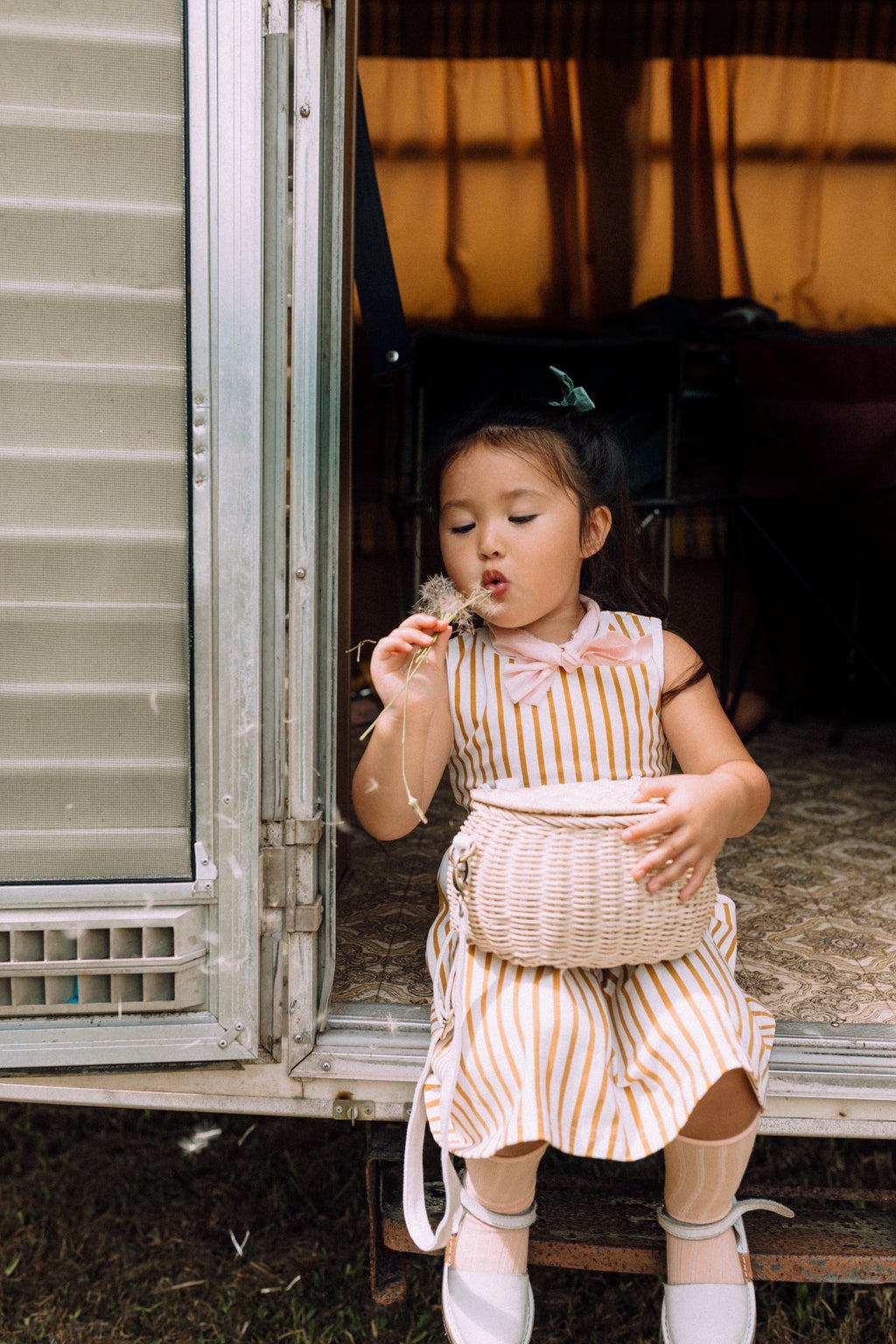 Mini Rattan Chari Bag - Straw