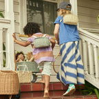 Mini Rattan Chari Bag - Vintage Blue