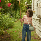 Mini Rattan Chari Bag - Vintage Blue