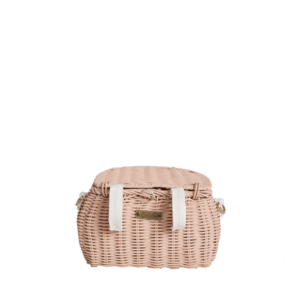 Mini Rattan Chari Bag - Rose